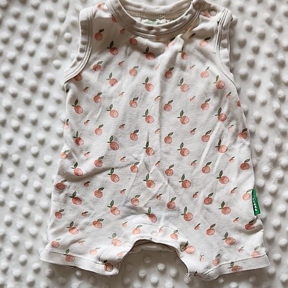 Unisex Orange Print Sleeveless One Piece - Picture 1 of 4